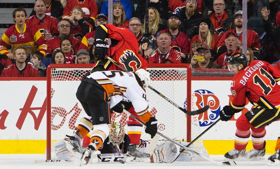 JOHN GIBSON  Calgary Flames vs Anaheim Ducks December 29, 2015 0001