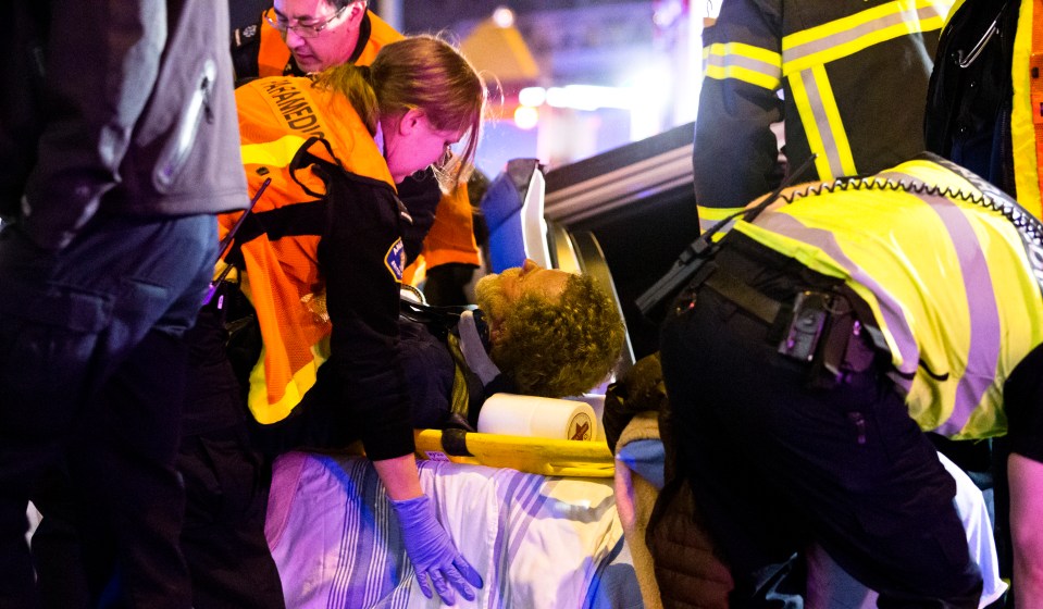 Paramedics respond to a car accident at Quadra and Princess.