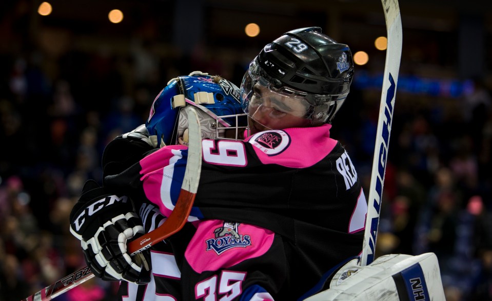 21 Victoria Royals vs Kamloops Blazers PINK Feb 20, 2016 ©KevinLightPhoto_31Q7892.JPG Coleman Vollrath Chaz Reddekopp