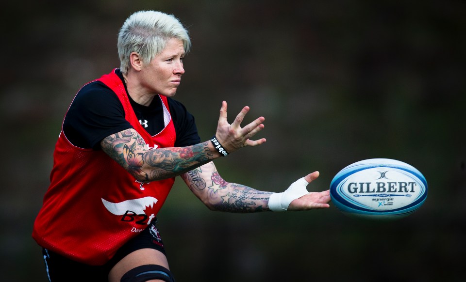 Jen Kish passes the ball during a team practice at the Pacific Institute for Sports Excellence in Victoria, British Columbia Canada on January 25, 2016. (Kevin Light/CBCSports)