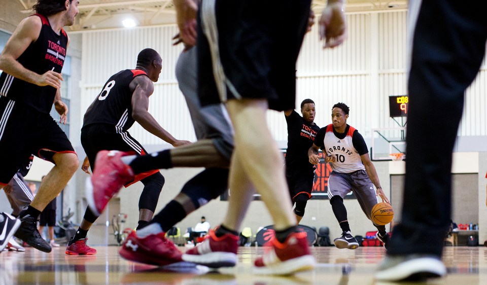 Kyle Lowry and DeMar DeRozan NBA Toronto Raptors Training Camp Vancouver