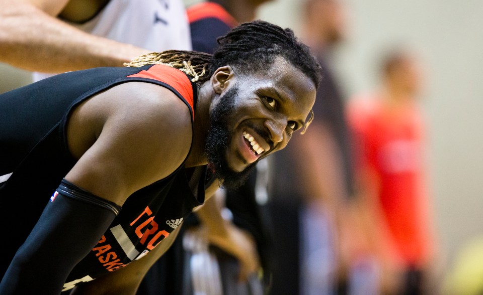 DeMarre Carroll of the NBA Toronto Raptors Training Camp Vancouver