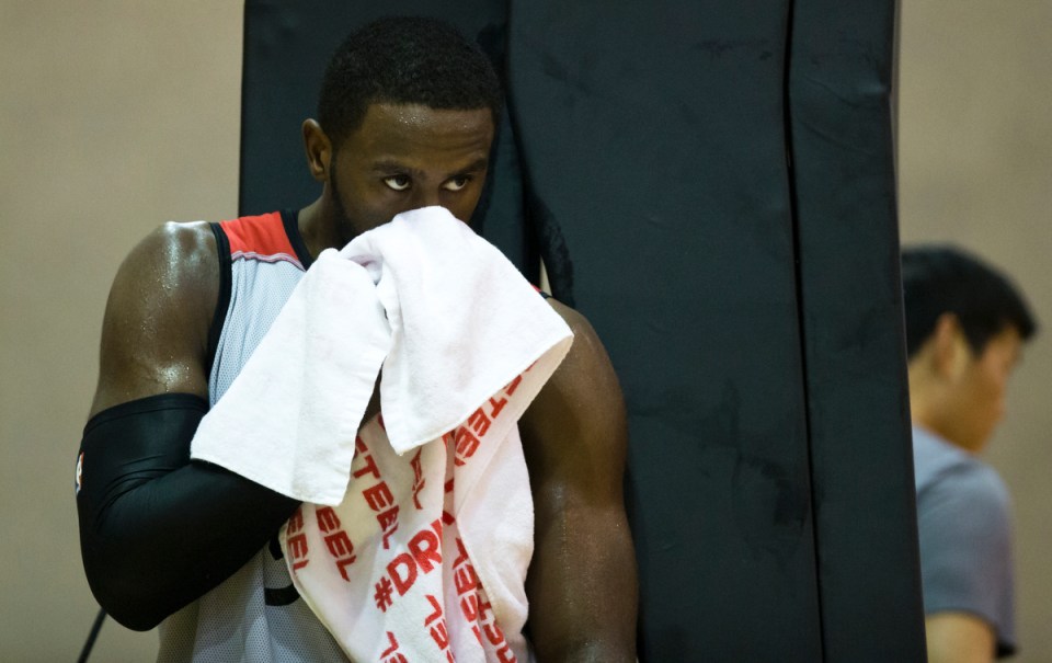 Patrick Patterson of the NBA Toronto Raptors Training Camp Vancouver