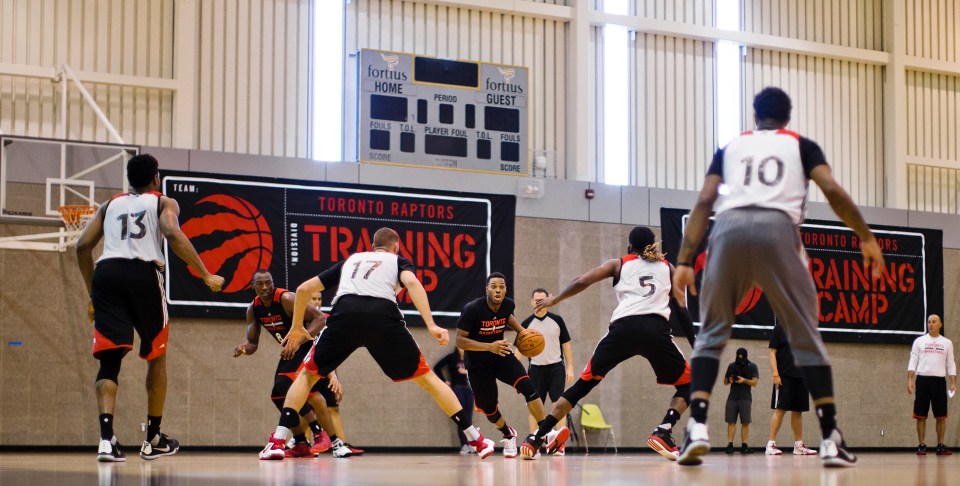 Kyle Lowry of hte NBA Toronto Raptors Training Camp Vancouver