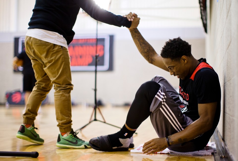 DeMar DeRozan of the NBA Toronto Raptors Training Camp Vancouver