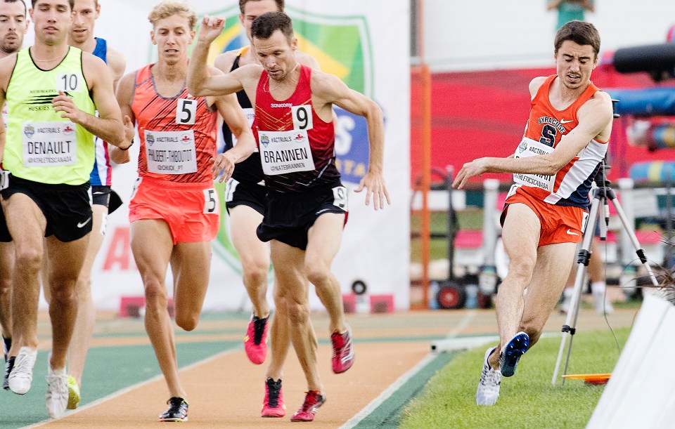 Athletes compete at the 2016 Canadian Track and Field Championships.
