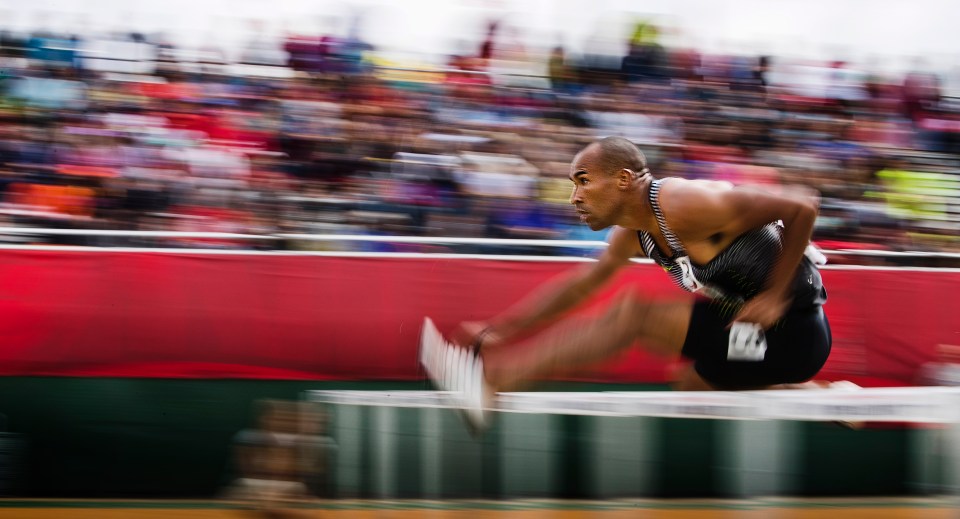 Athletes compete at the 2016 Canadian Track and Field Championships.