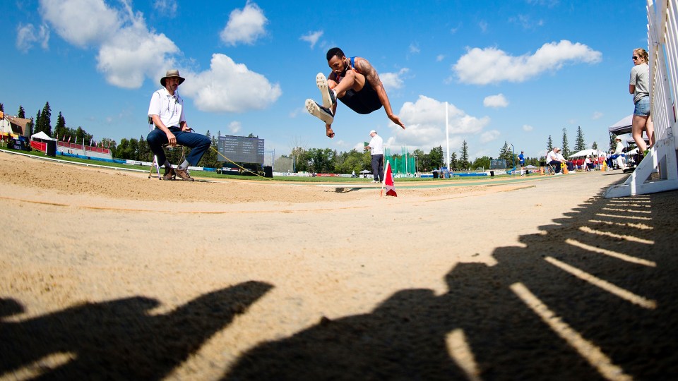 Athletes compete at the 2016 Canadian Track and Field Championships.