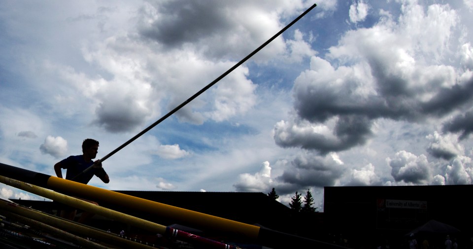 Athletes compete at the 2016 Canadian Track and Field Championships.