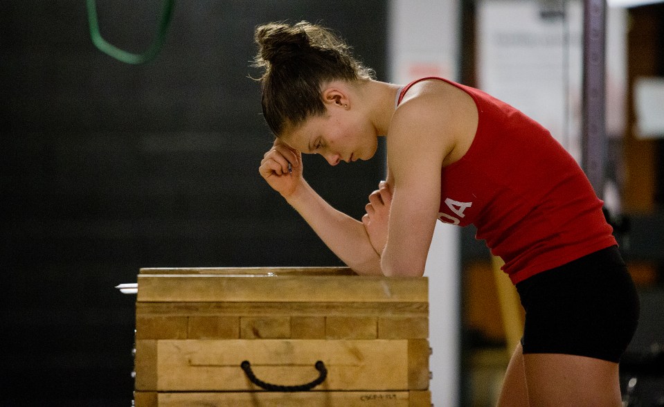 Canadian National Team Swimmer Sarah Darcel trains at the Saanich Commonwealth Place.